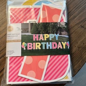 HAPPY BIRTHDAY yard sign, never used new in package